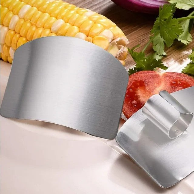 Stainless Steel Finger Guard – Safe Kitchen Vegetable Cutting Tool