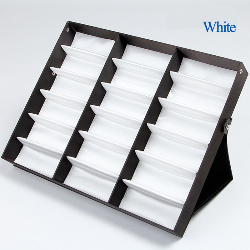 Sunglasses Storage Box (18 Grids) – Display Organizer