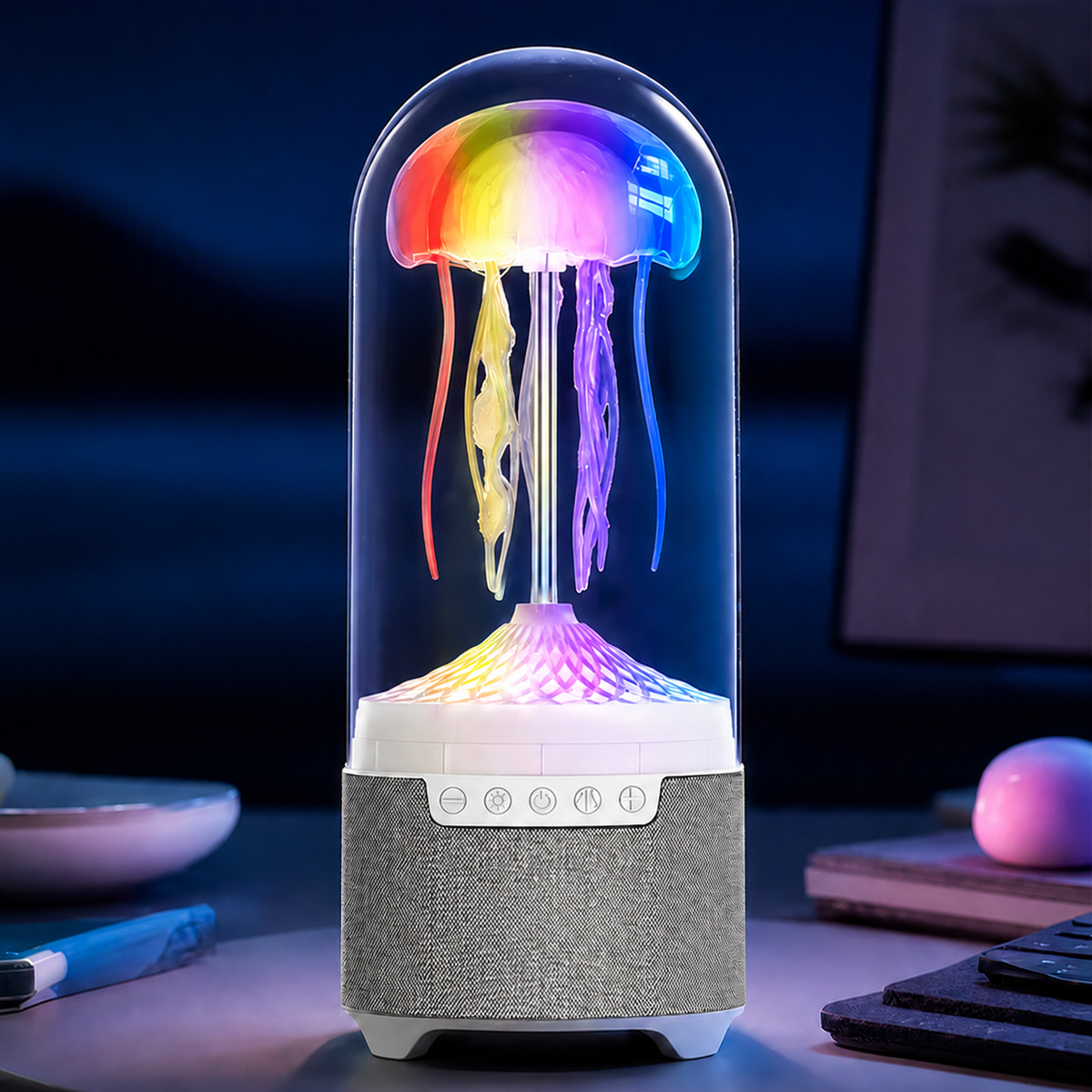 Jellyfish Bluetooth Speaker LED Night Lamp