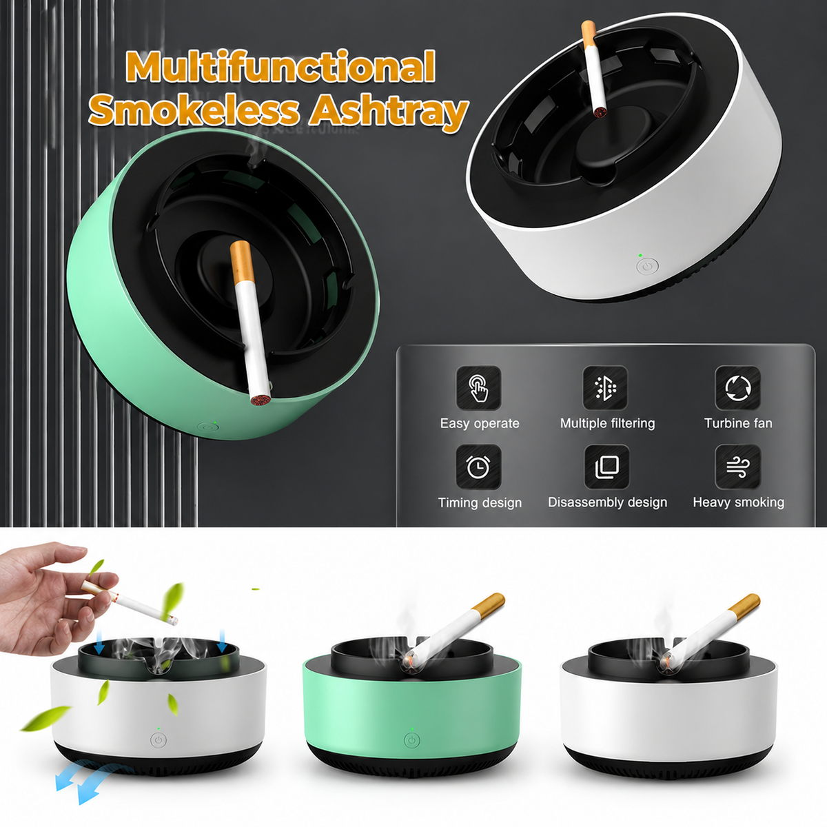 Smart Ashtray | Cigarette Ki Smell Seconds Mein Gaib Karein