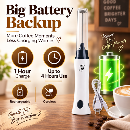 Rechargeable Coffee Beater - Enjoy Fluffy Coffee within 10seconds