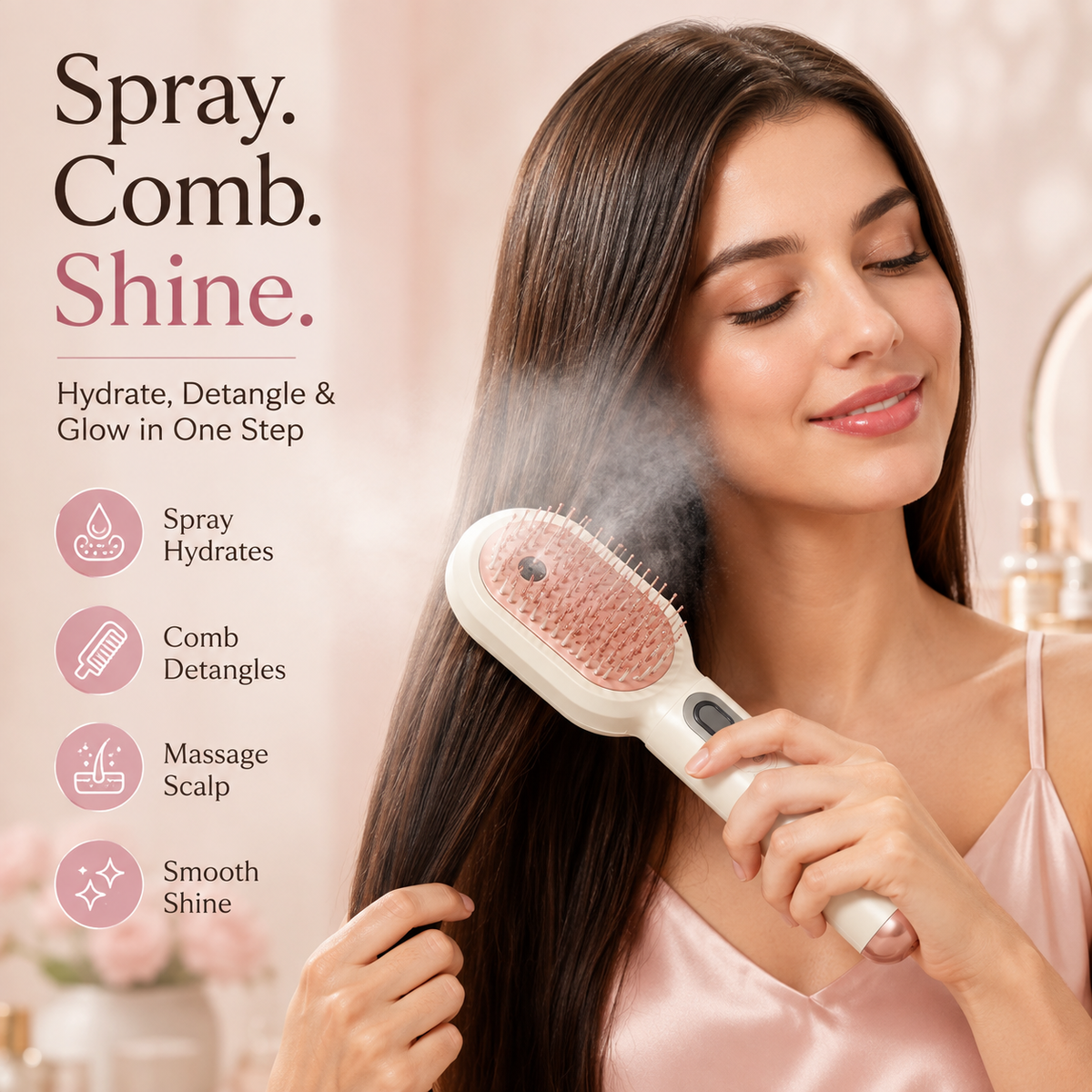 Electric Spray Air Cushion Comb