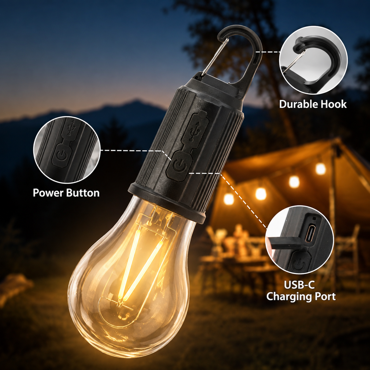 Portable USB Camping Light