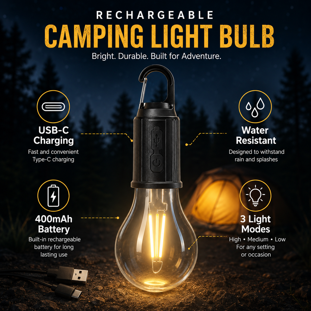 Portable USB Camping Light