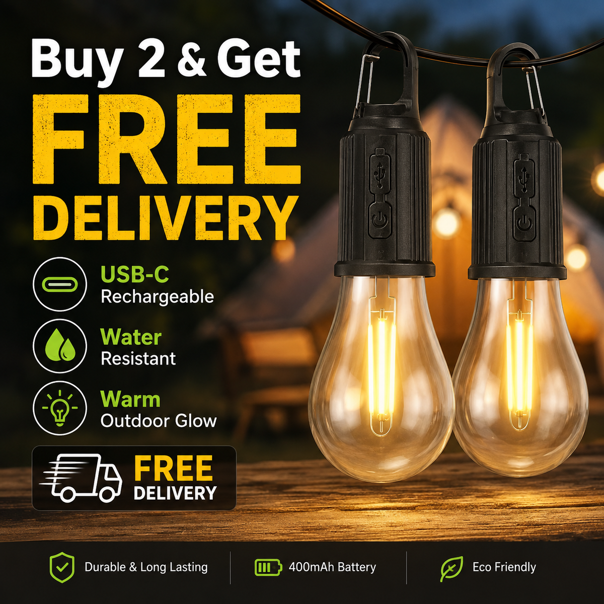 Portable USB Camping Light