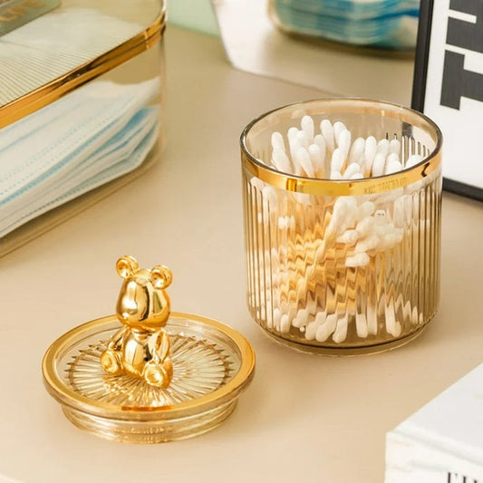 Cute Bear Cotton Storage Basket – Fabric Organizer Bin