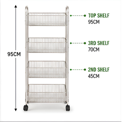 Multi Layer Storage Trolley Rack