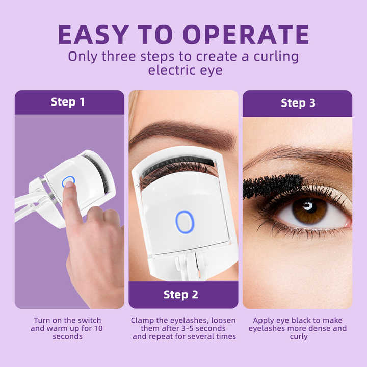 USB Rechargeable Heated Eyelash Curler – Portable Lash Lifter