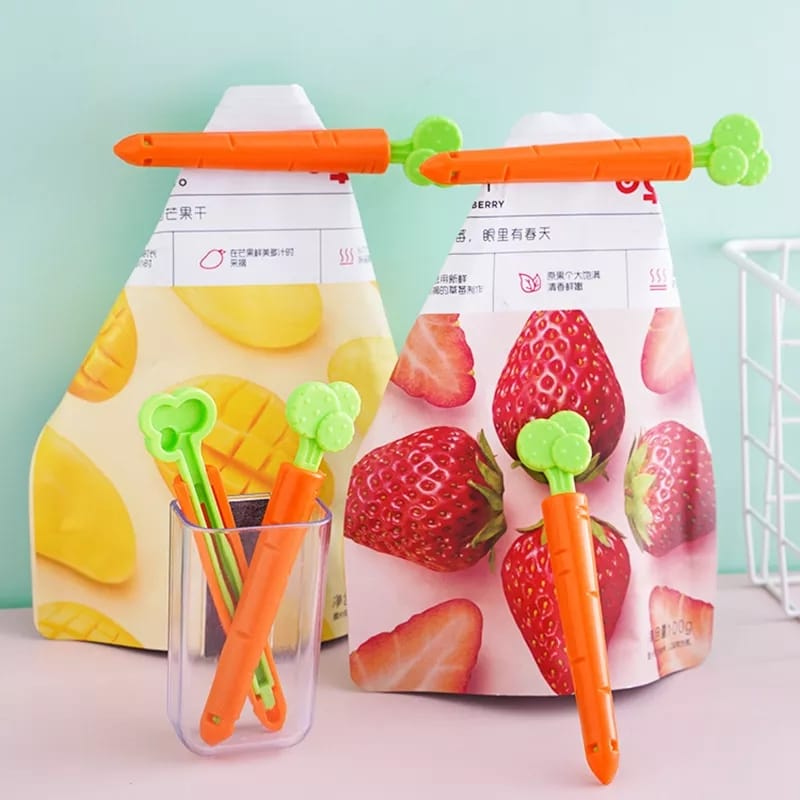 Magnetic Sealing Clips – Carrot Design (Pack of 6)