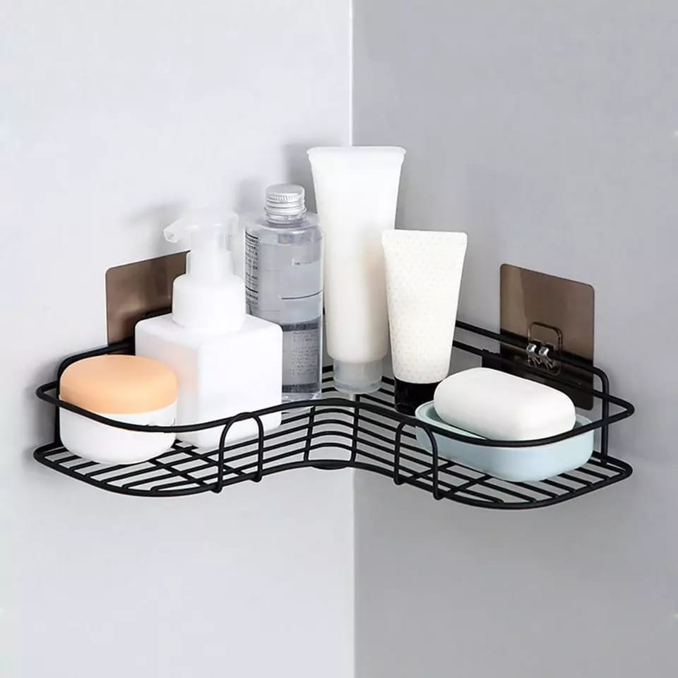Wall Corner Rack – Self-Adhesive Storage Organizer