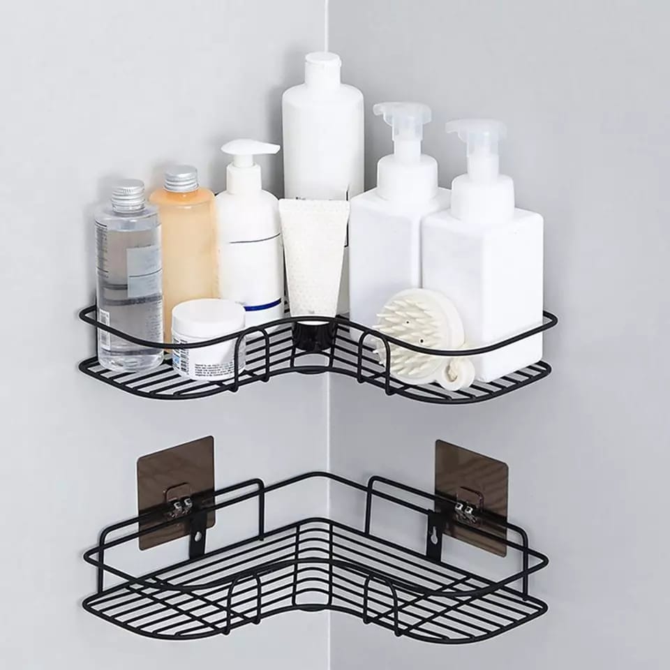 Wall Corner Rack – Self-Adhesive Storage Organizer