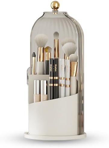 Luxury Crystal Rotating Makeup Brush Organizer – Cosmetic Holder