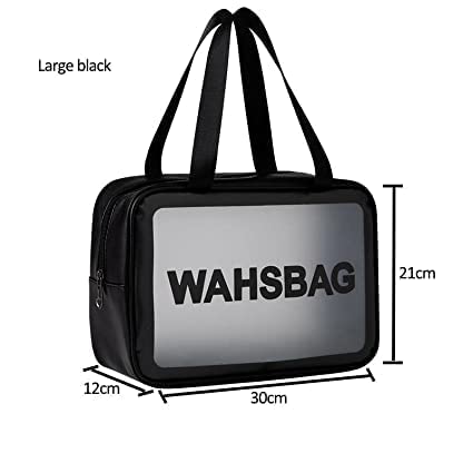 Clear PVC Travel Toiletry Bag Set – Waterproof 3-Pack Makeup Organizer