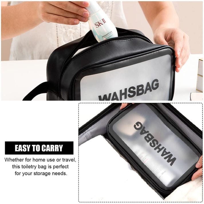 Clear PVC Travel Toiletry Bag Set – Waterproof 3-Pack Makeup Organizer