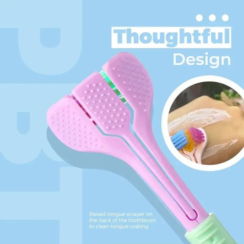 3-Sided Ultra-Soft Toothbrush – Gentle & Efficient Cleaning