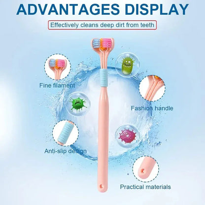 3-Sided Ultra-Soft Toothbrush – Gentle & Efficient Cleaning