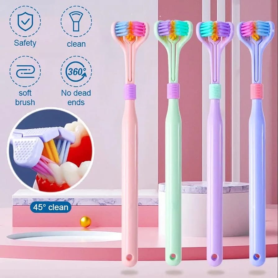 3-Sided Ultra-Soft Toothbrush – Gentle & Efficient Cleaning