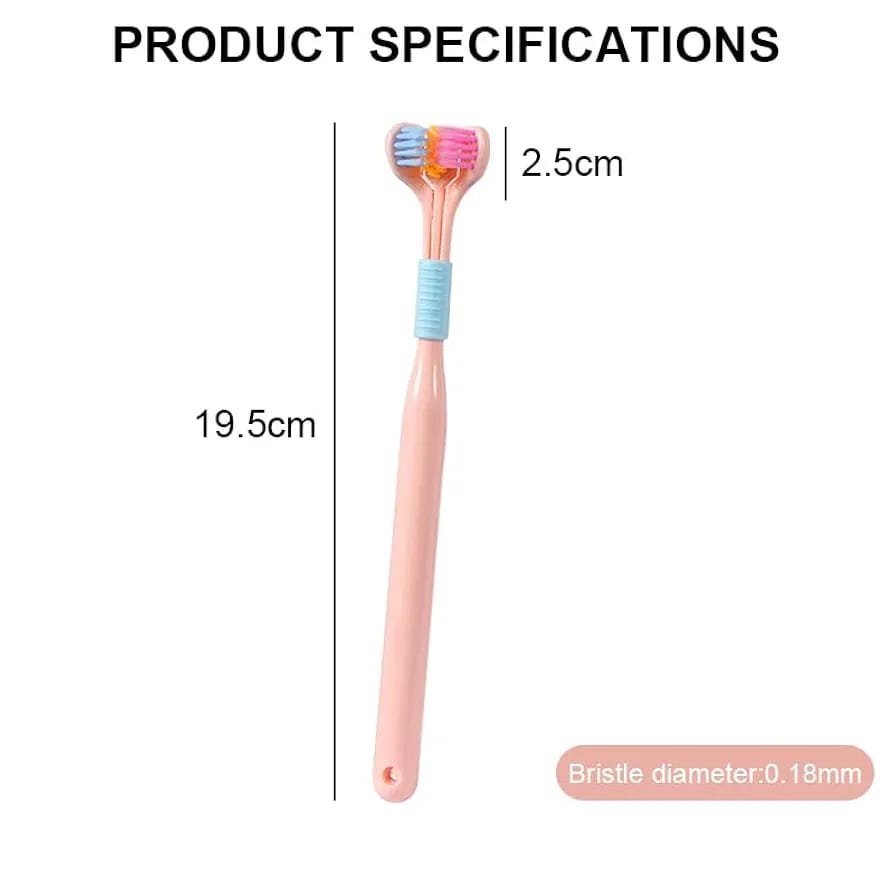 3-Sided Ultra-Soft Toothbrush – Gentle & Efficient Cleaning