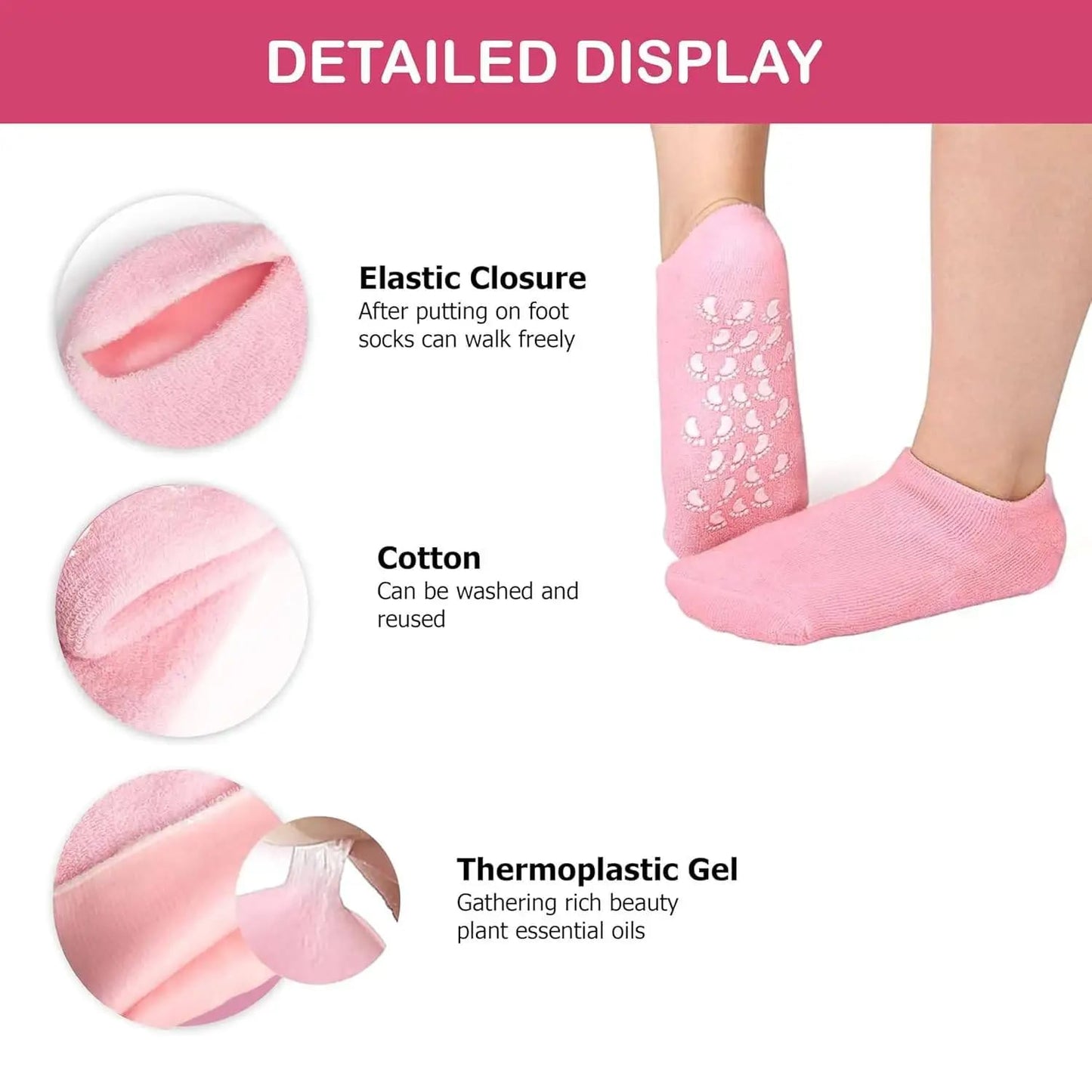 Moisturizing Spa Gel Socks – Cracked Heel Repair & Hydrating Foot Care Socks