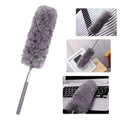 Microfiber Grey Duster with Steel Rod – High Reach Ceiling Fan & Wall Cleaner