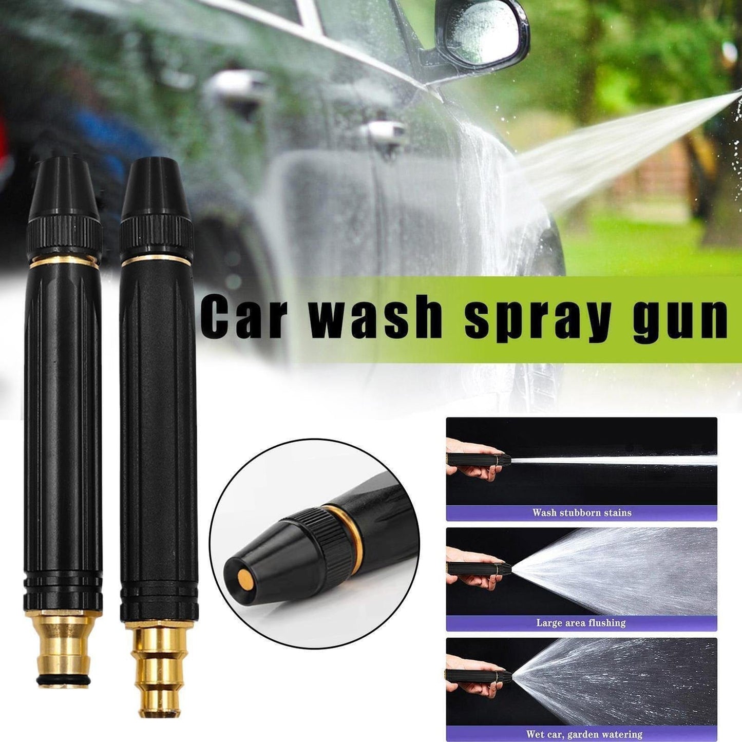 High Pressure Water Spray Nozzle – Gun for Car, Bike Cleaning & Gardening