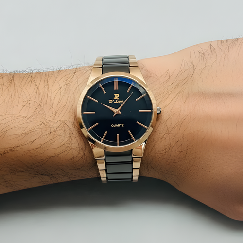 Core Premium Men Watch | Minimalist Gold-Tone Stainless Steel Watch