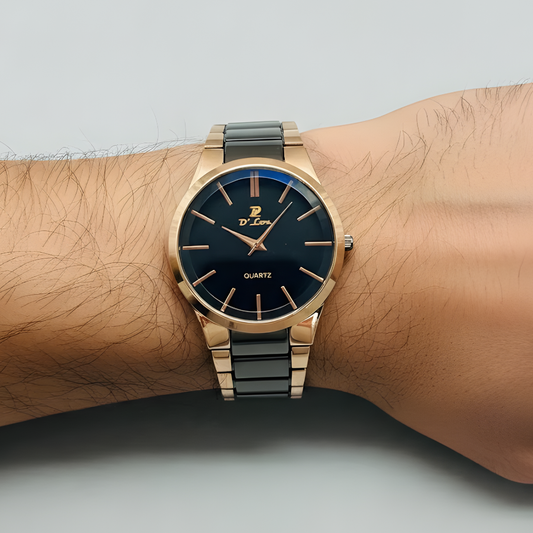 Core Premium Men Watch | Minimalist Gold-Tone Stainless Steel Watch