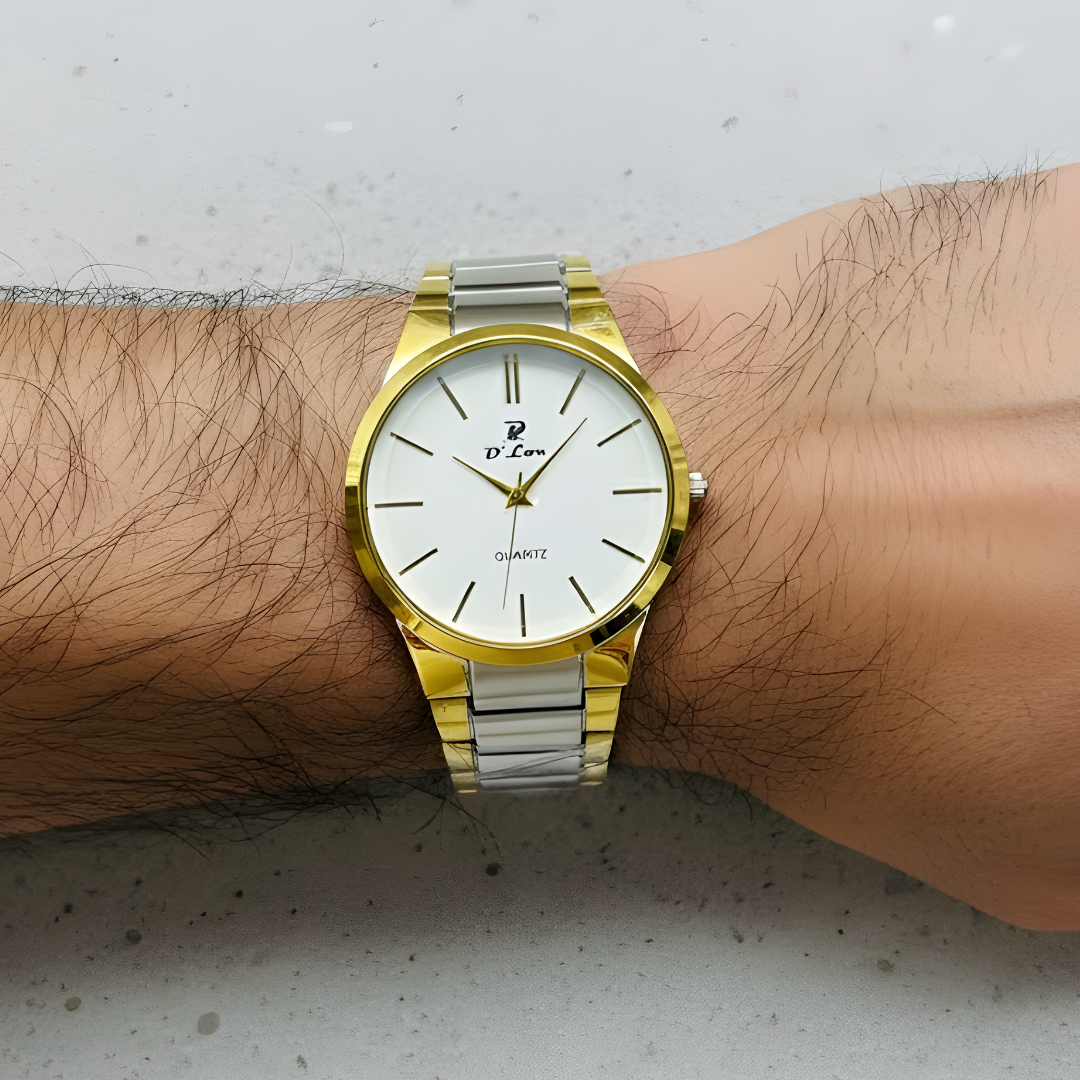 Core Premium Men Watch | Minimalist Gold-Tone Stainless Steel Watch
