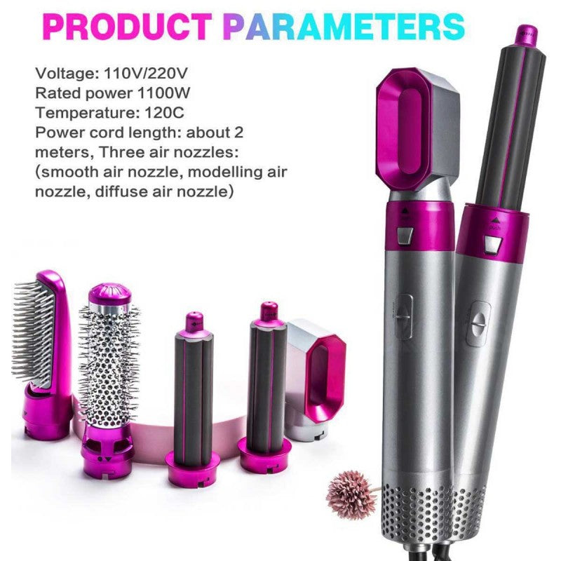 5-in-1 Hair Dryer & Styler – Hot Air Brush