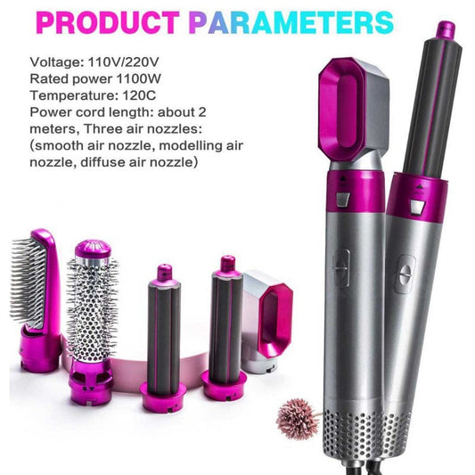 5-in-1 Hair Dryer & Styler – Hot Air Brush
