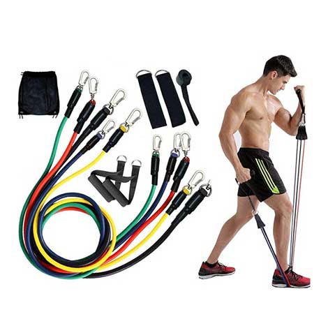 Resistance Band Set (11 pcs) – Fitness Training Kit