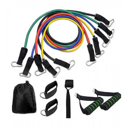 Resistance Band Set (11 pcs) – Fitness Training Kit
