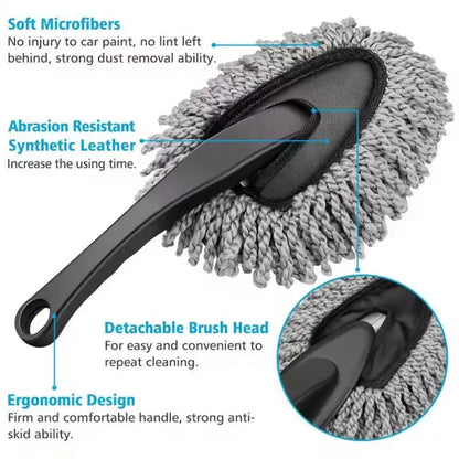 Portable Microfiber Car Duster – Compact Cleaning Brush