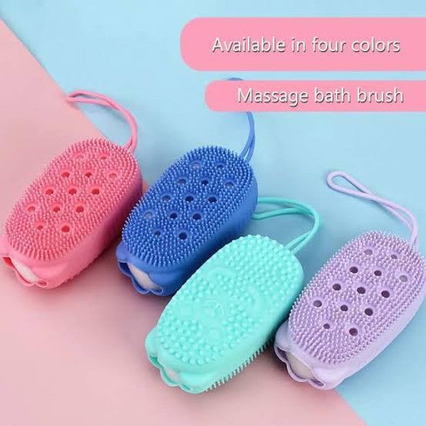 Silicone Bath & Massage Brush Combo – Body Scrubber Set