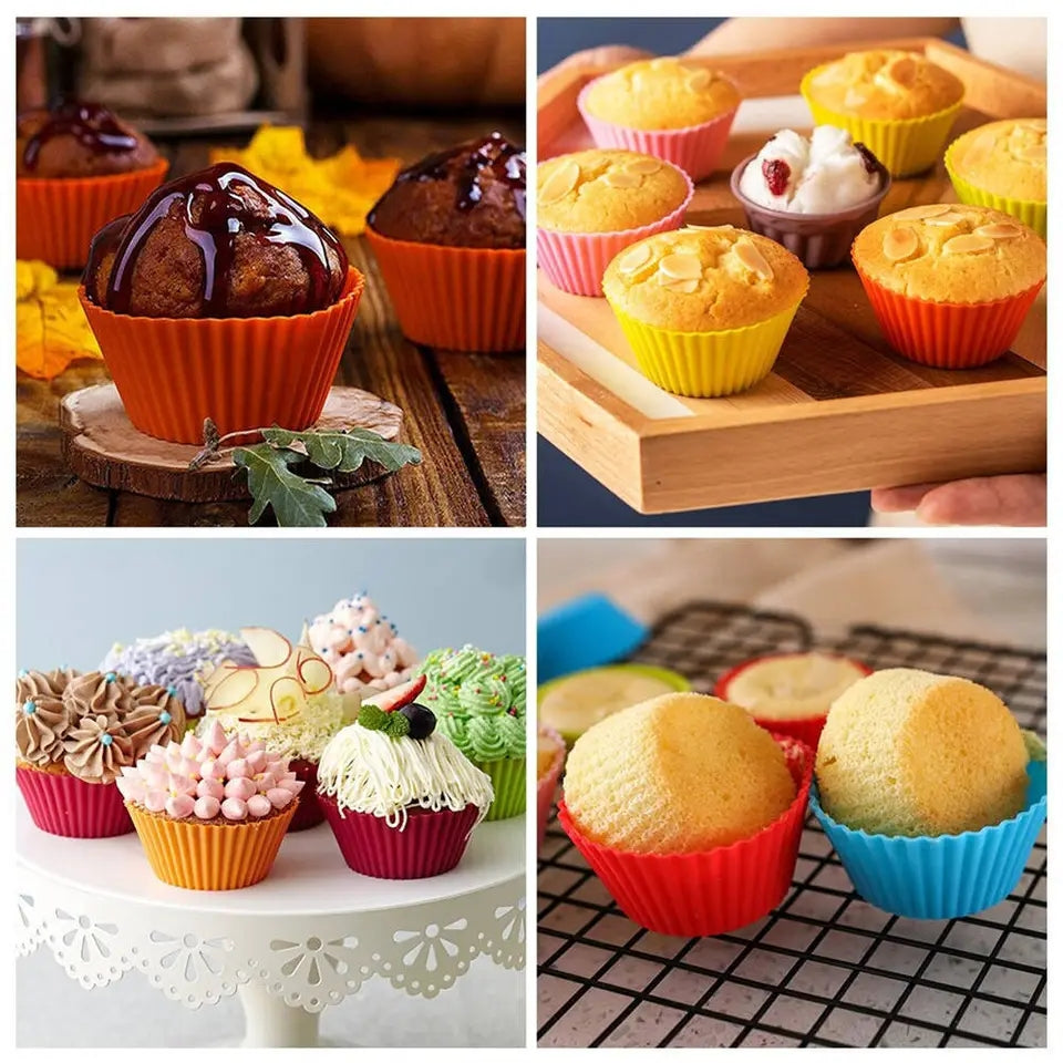 Silicone Cupcake Mold Set (6 pcs) – Baking Cups
