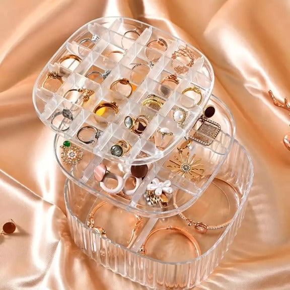 3-Layer Transparent Acrylic Jewelry Organizer
