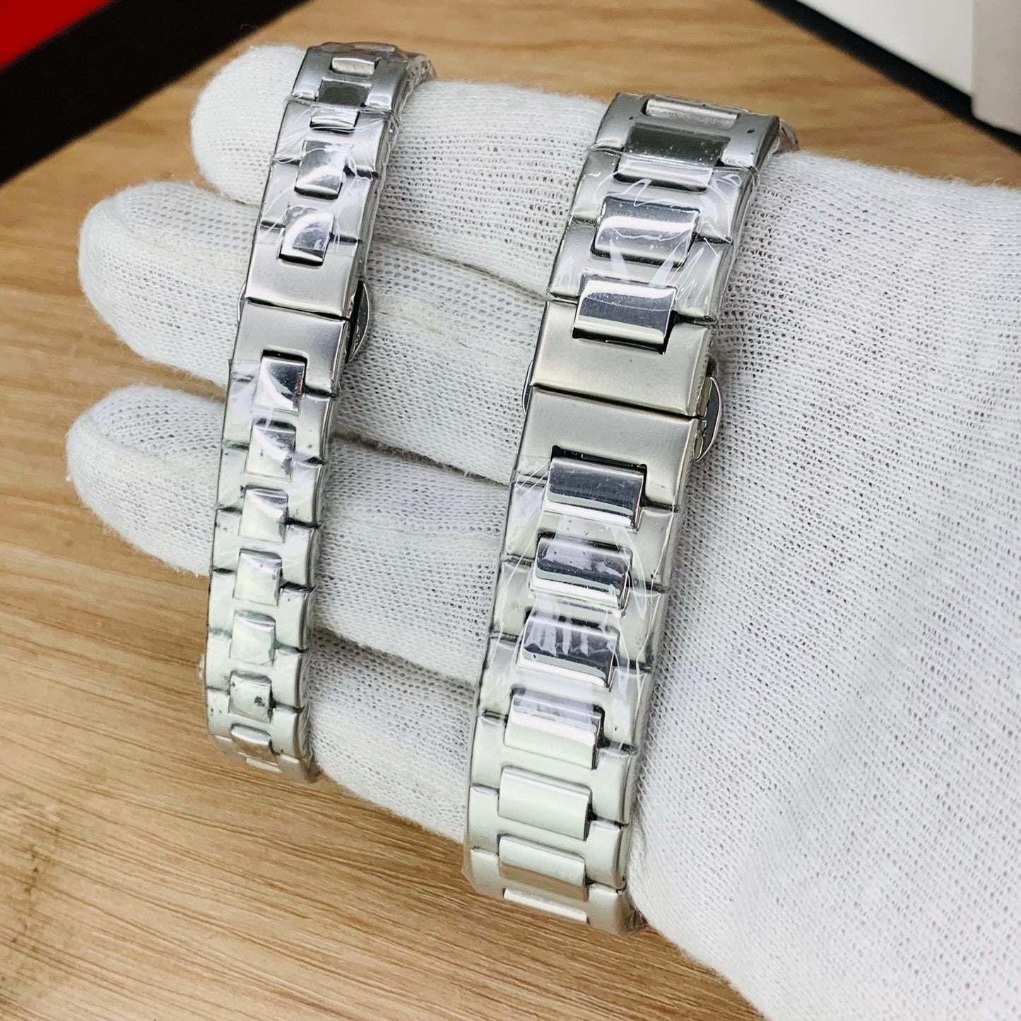 Elite Steel Couple Watch – Dual Time & Date | Butterfly Master Lock