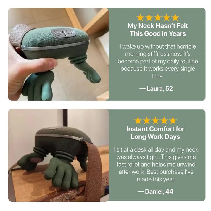 Hand Shape Massager | Rechargeable Deep Tissue Back & Shoulder Device