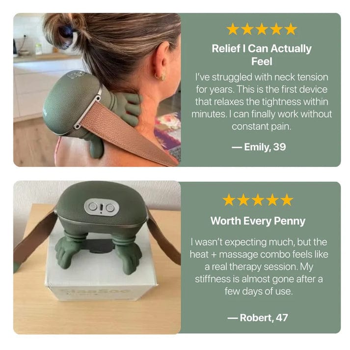 Hand Shape Massager | Rechargeable Deep Tissue Back & Shoulder Device