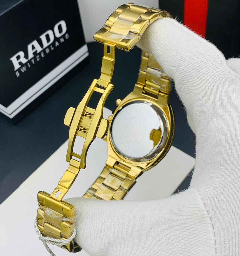 Luxury Gold Chronograph-Style Men’s Watch | Stainless Steel Bracelet Watch