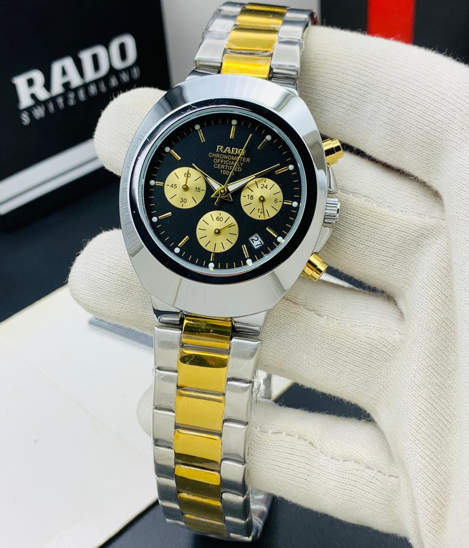 Luxury Gold Chronograph-Style Men’s Watch | Stainless Steel Bracelet Watch