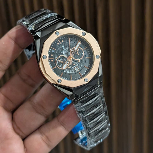 Premium Silver Chronograph-Style Men’s Watch | Stainless Steel Bracelet