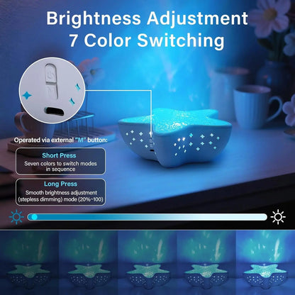 Starfish Ocean Wave Projector Night Light