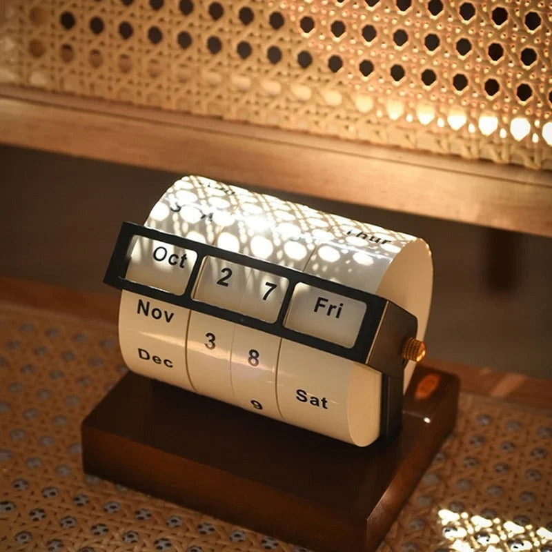 Retro Wooden Perpetual Calendar