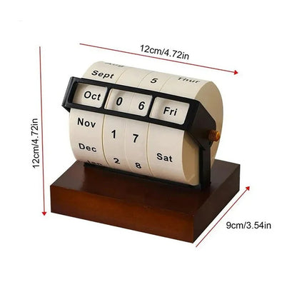 Retro Wooden Perpetual Calendar