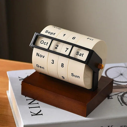Retro Wooden Perpetual Calendar