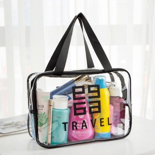 Transparent Travel Cosmetic Bag – Makeup Organizer
