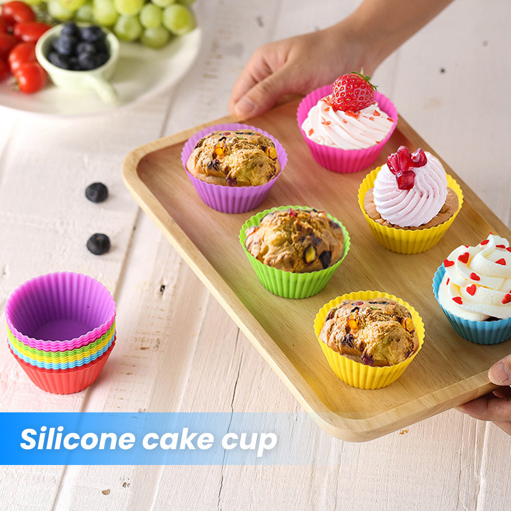 Silicone Cupcake Mold Set (6 pcs) – Baking Cups