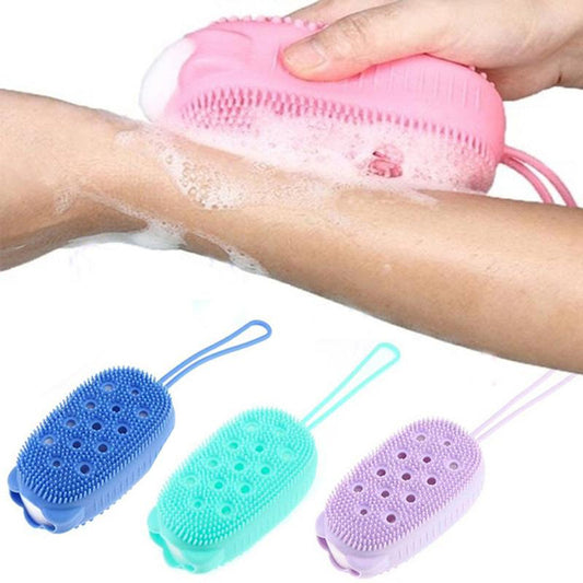 Silicone Bath & Massage Brush Combo – Body Scrubber Set