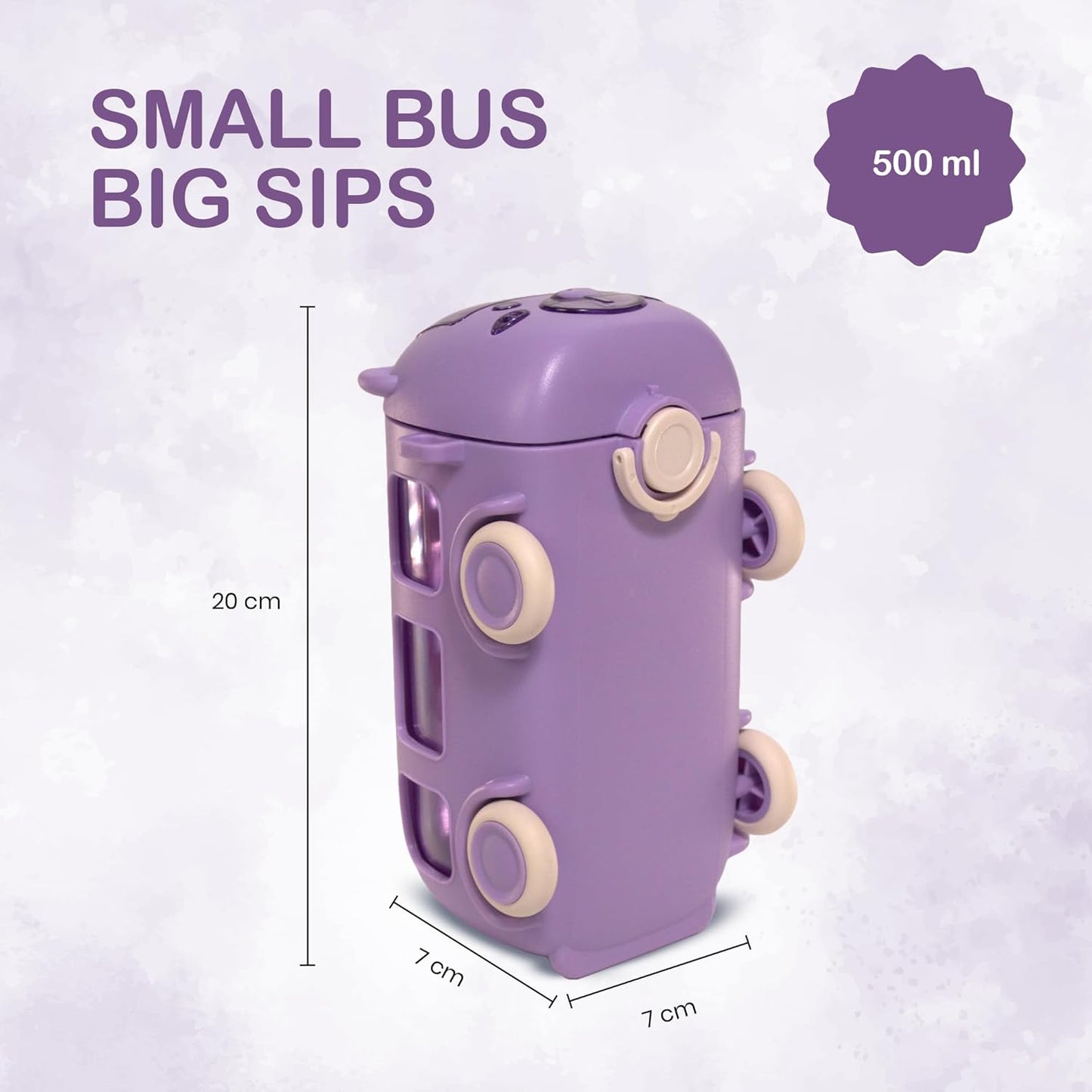Kids Bus Shape Water Bottle – Cute Leak-Proof Design